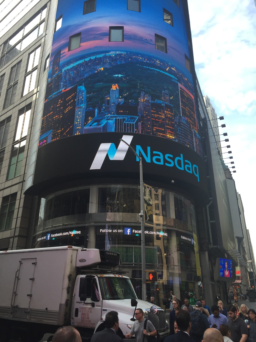 NASDAQ screen from time square